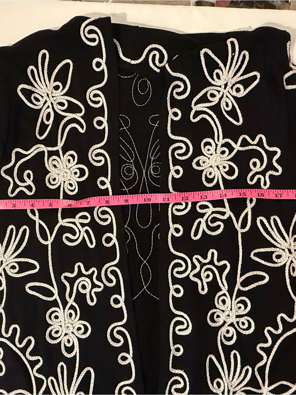 Black Embroidered Open Jacket & Pants Set - Women's Pants & Jumpsuits - Picture 5 of 7